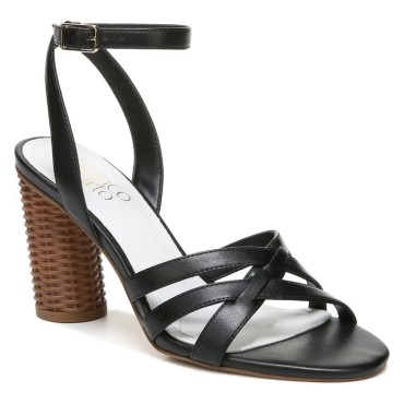 Franco Sarto Olina Wicker Block Heel Ankle Strap Sandal (Women)