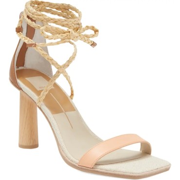 Dolce Vita Raffia Ankle Tie Sandal (Women)